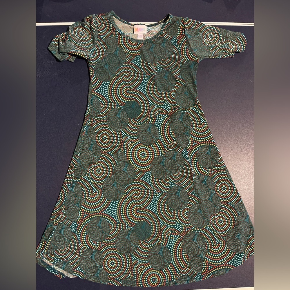 Lularoe Girls size 10 Green dress